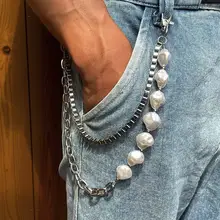 無限ループのパンツチェーンアクセサリー【クリーンフィット・高級感・男性用】（セットアップ対応）
