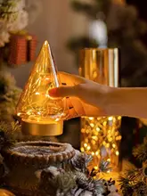 LED星型ガラスナイトライト【軽やかな装飾・リビング・寝室用・クリスマス向け】