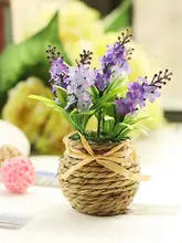 ミニラベンダー造花 13cm【精緻な草素材・インテリア用・デコレーションセット】