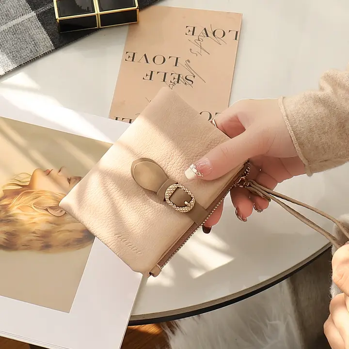 ミニ財布【シンプルデザイン・学生向け・クリアポケット付き】