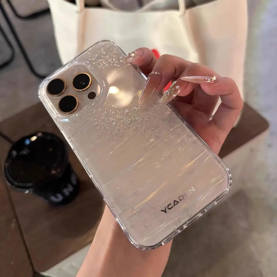 ラメグラデーションiPhoneケース【シェルデザイン・全包防摔・高級感】