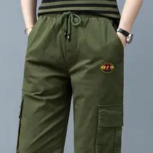 多ポケット工装パンツ【春秋用・ストレート・ハイウエスト・綿100%・アウトドア用】（セットアップ対応）