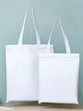 キャンバスバッグ【白色・大サイズ・手描き・DIY可】