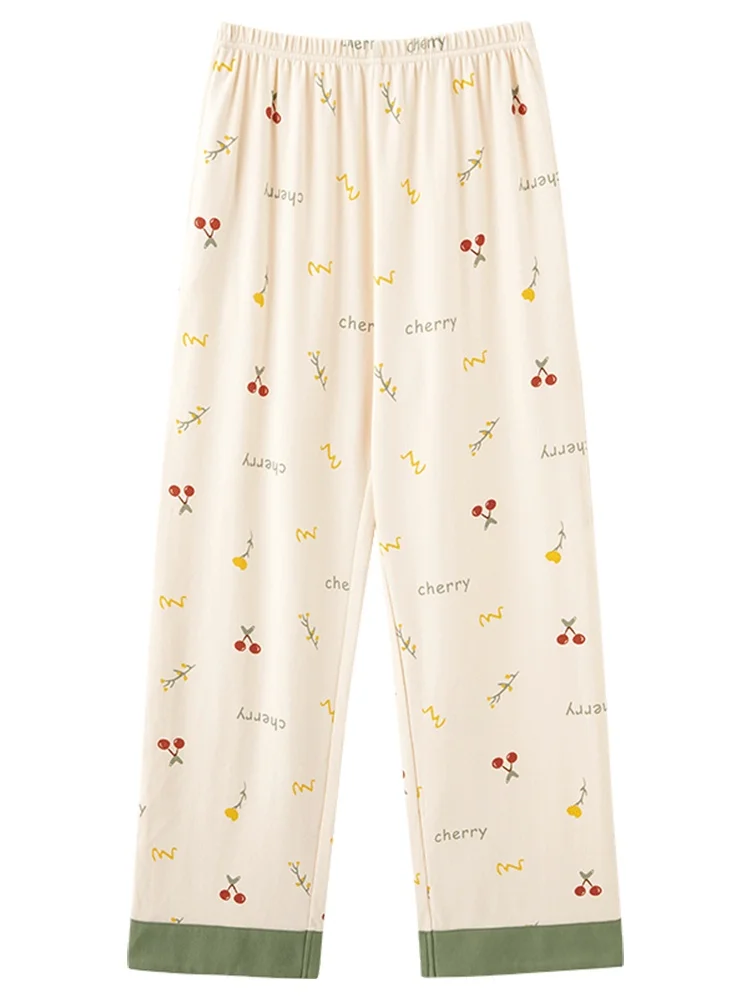 できる綿製ロングパンツ：春秋夏用のゆったりデザインと100%綿の着心地