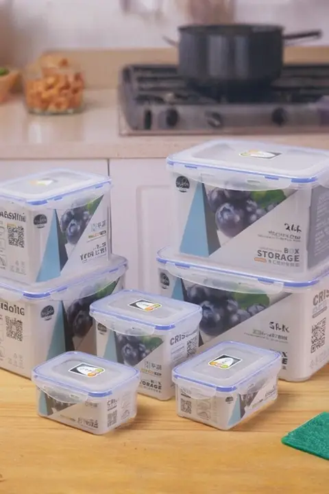 長方形の高さのある食材保存容器【冷蔵庫用・密閉式・フードグレード】