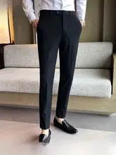 ビジネスカジュアル メンズパンツ【スリムフィット・ブラック・小直筒】