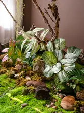 フェイクタピオカリーフ ガーデン装飾 室内装飾 緑の植物装飾