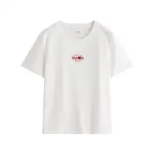 刺繍入り 半袖Tシャツ【コットン・快適・ゆったりデザイン】
