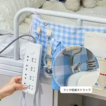 学生用ベッドサイド折りたたみ収納ポケット【壁掛け・マルチポケットデザイン】