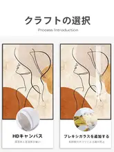 抽象的な美女のラインドローイング リビング用大判アートパネル【高級感・ソファ背景に最適】