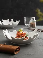 高級感のある造形小皿【デザートプレート・商用向け・冷たい料理用】