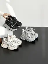 厚底デザインの女性用ダッドシューズ【小さいサイズ・通気性・運動靴・靴ひも付き】