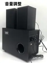 木製デスクトップスピーカー【USB接続・ミニサイズ・低音強化】