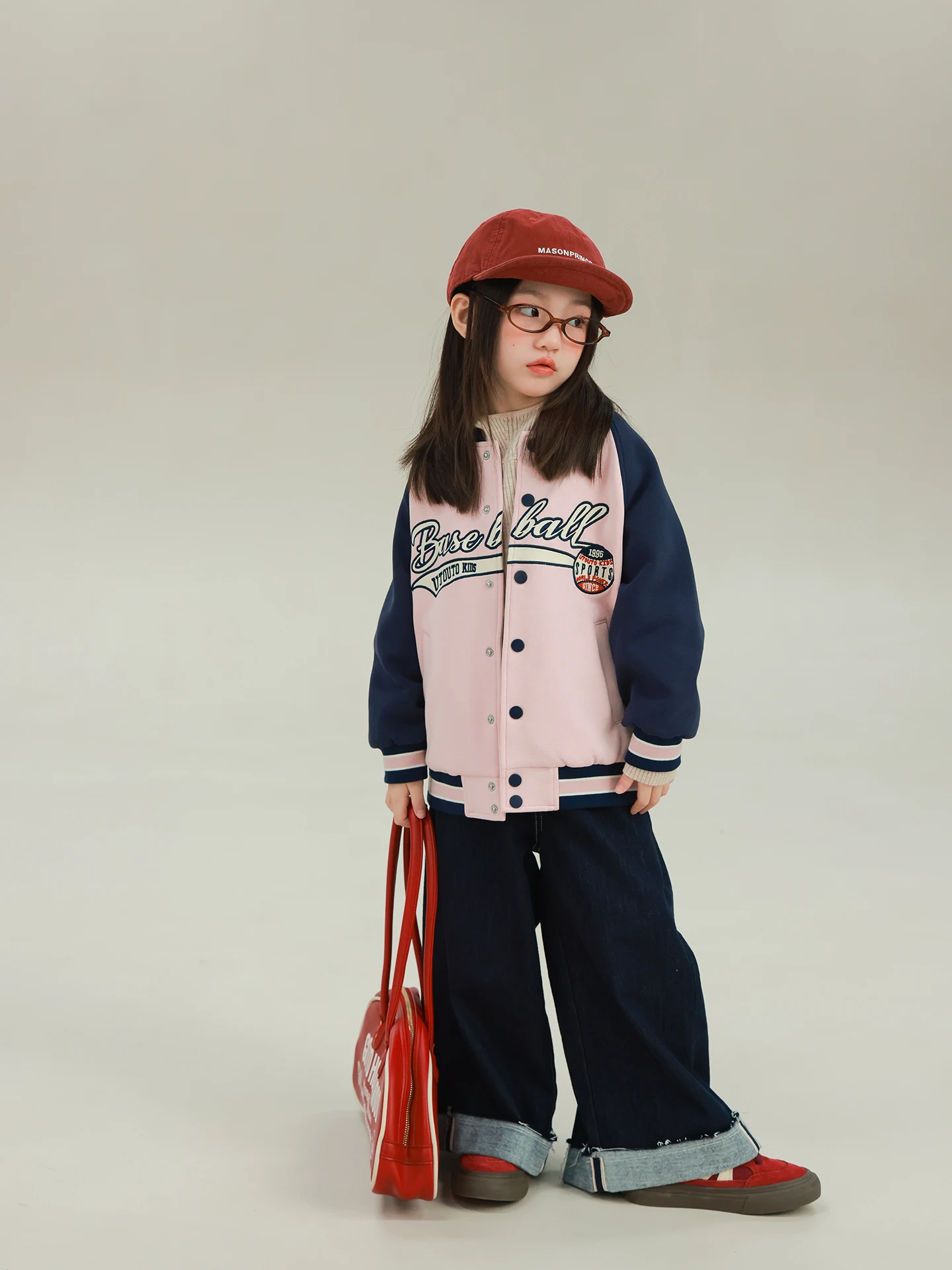 女の子用 デニムパンツ フラップデザイン ウェアとしての冬用着用法