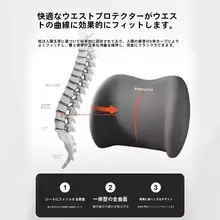 快適なドライブをサポート！メモリーフォーム製の車用ヘッドレストとウエ  ストサポートクッション（セットアップ対応）