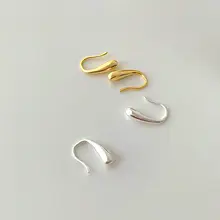 925スターリングシルバー製 小さな水滴形フックイヤリング【シンプル・エレガントデザイン・フレンチスタイル】