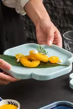 中華風 陶製茶菓子皿【禅のデザイン・おしゃれな盛り付けに最適】