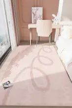 高級感あるクリーム色のベッドサイドラグ【汚れに強い・擬似ウール素材】