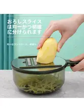 ステンレス製円形多機能野菜切り器【ジャガイモ細切り・スライサー・キッチン用】