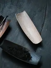 赤い漆仕上げの茶道用茶則・茶拨【梓木製】