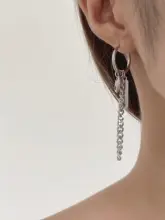 ピアス イヤリング レディース フープ マルチレイヤーチェーン 豚の鼻モチーフ ストリート エッジー クラブ パーティー「ANSS」
