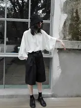 半袖シャツ【レディース・ブラウス・薄手・ゆったり・ビッグスリーブ・無地】