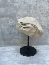 赤いベルベットのベレー帽【リボン付き・秋用・顔型選ばず】