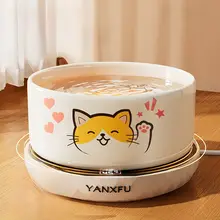 猫用 恒温飲水機【陶器製・加熱機能・冬季使用】