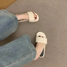 夏用 フラット サンダル【オープントゥ・柔らかな底・女性用】（セットアップ対応）