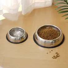 ステンレス製 ペット用ボウル【滑り止め・耐衝撃・犬用・猫用】