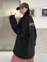 アートプリントクルーネック長袖Tシャツ【男女兼用・アメリカンスタイル・ヒップホップ】