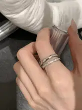 純銀製 ダブルダイヤモンドエンボスリング【スタイリッシュ・個性的】