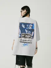 Tシャツ 半袖 メンズ 大きいサイズ バックプリント カラーブロック 鹿の子編み 通気性 アメカジ 夏 「NMAX」