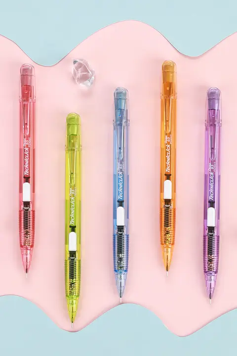 高級感のある自動鉛筆【透明・側押し式・小学生・中学生向け】