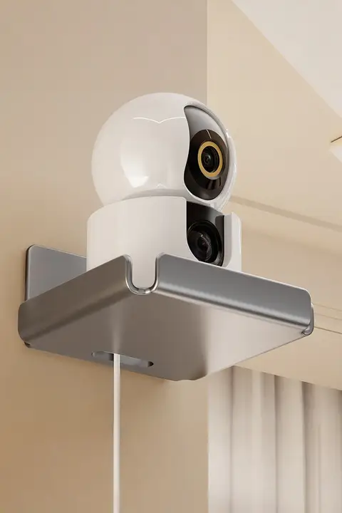 穴あけ不要の壁掛け収納ラック【家用カメラ・ルーター・トップボックス用・屋内外対応】