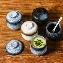 小さな陶器の蒸し器 卵  用 家庭用 食器