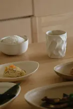 ご飯茶碗 スープボウル 家庭用 レストラン 陶器 丸み