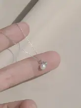 925純銀チェリーパールネックレス【軽やかでエレガントなデザイン・ロックボーンチェーン・女性用】