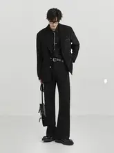 高級感あるジップデザインの秋春用メンズパッド入りカジュアルスーツジャケット