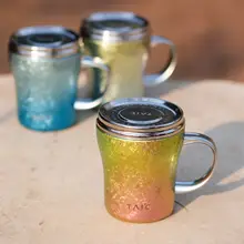 純チタン製デスクカップ【蓋付き・保温機能・ミルクやコーヒーに最適】