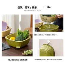 二重層水切り洗面器【キッチン・リビング用・野菜・果物用】