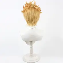 グラデーションカラーのコスプレウィッグ【金色・逆立ちスタイル】