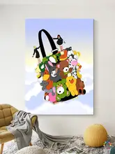 創造的な趣のリビングルーム装飾画【純手描き油彩・青空と白い雲・玄関や子供部屋に最適】