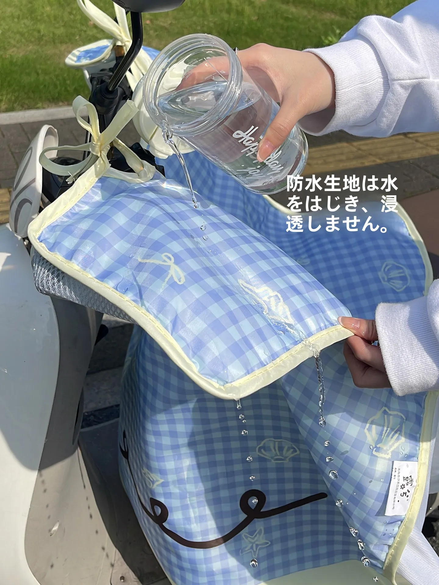 電動バイク用風よけシート：夏期通気性と三防機能が実証された薄手デザイン
