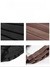 厚手ウール製プリーツスカート【秋冬用・グレー・JKスタイル・ハイウエスト】