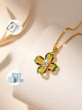 ネックレス レディース シルバー 四葉のクローバー 鎖骨ネックレス 上品 きれいめ アクセサリー