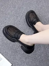 厚底メッシュローファーシューズ【通気性・ブラック・ソフトソール】