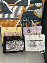 可愛いデザインの多機能トートバッグ【横型・大容量・ショルダー付き】