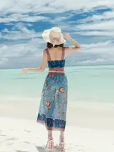 カップル用ビキニセット【セクシー・小胸・三点セット・男女兼用・ビーチパンツ付き】