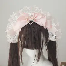 全色対応 ロリータ風リボンヘアバンド【柔らかいデザイン・クリスマス用】